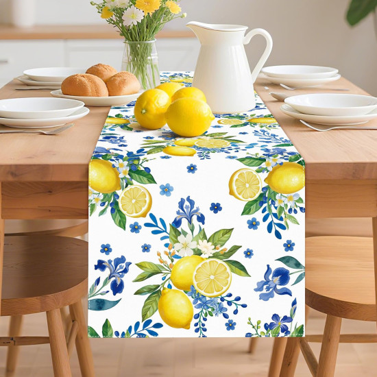 Lemon Pattern Table Runner